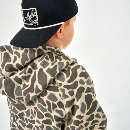 Youth Fleece Hoodie in Classic Deer Camo