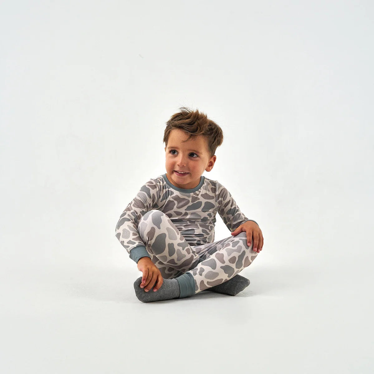 Youth Pajama Set in Classic Deer Camo