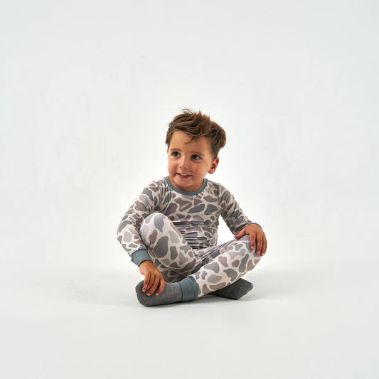 Youth Pajama Set in Classic Deer Camo