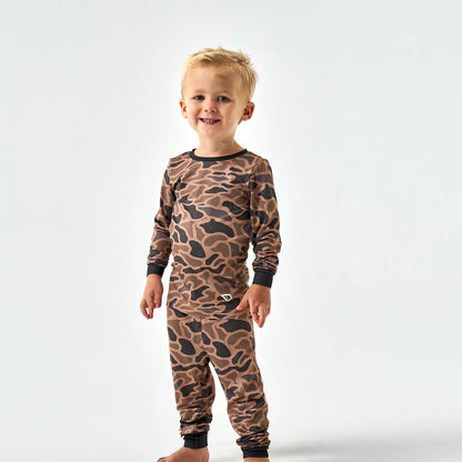 Youth Pajama Set in Gauge Camo